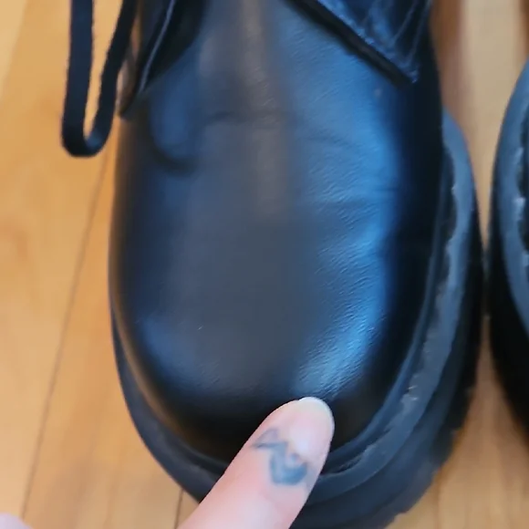 Dr. Martens Mono Felix Platforme Black Vegan Leather Shoes - Picture 3 of 8